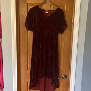 CAbi size small crushed velvet like dress
